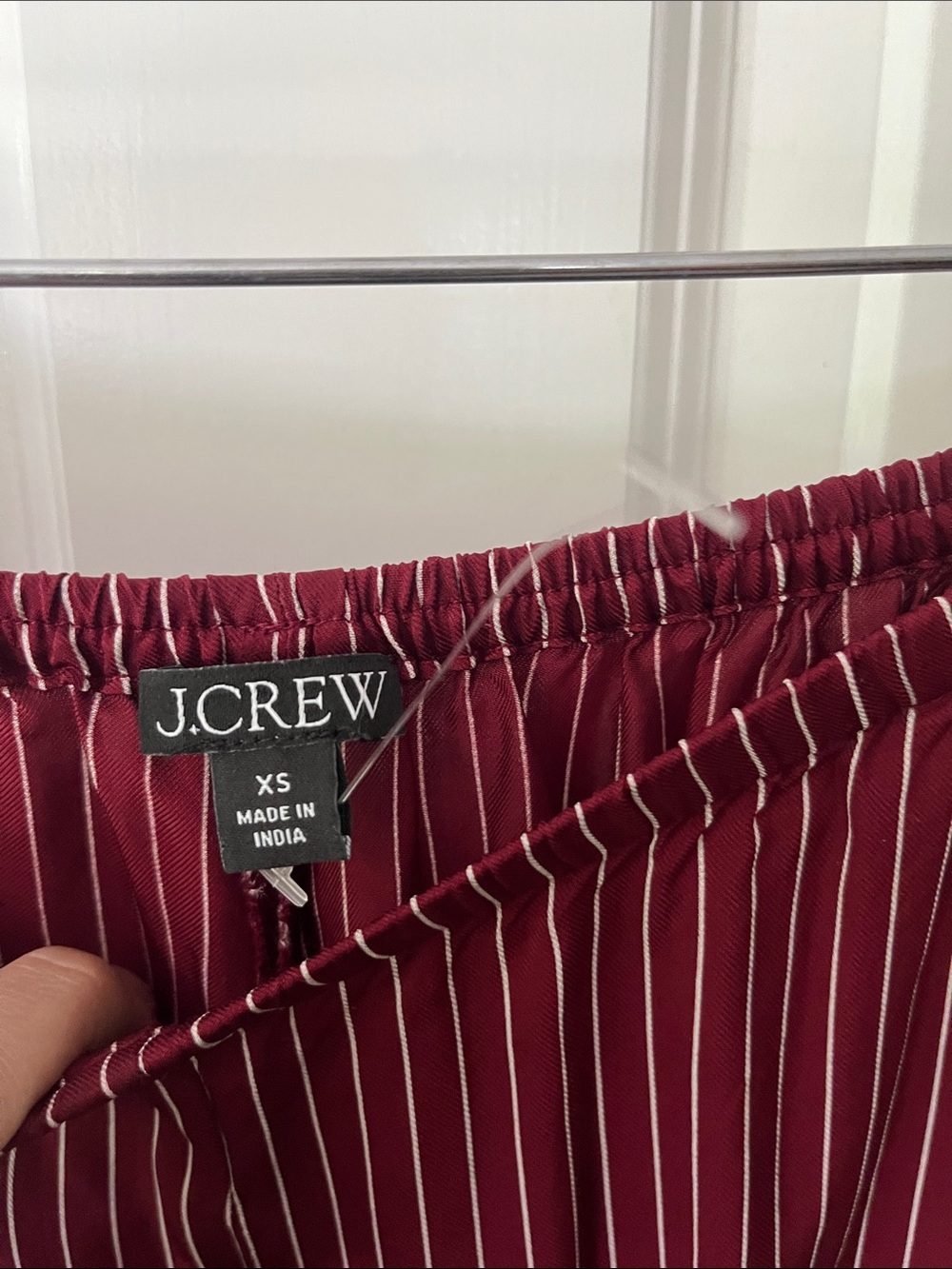 NWOT J. Crew Cosmo pant in stripe Inky Burgundy Sz XS - Picture 6 of 7